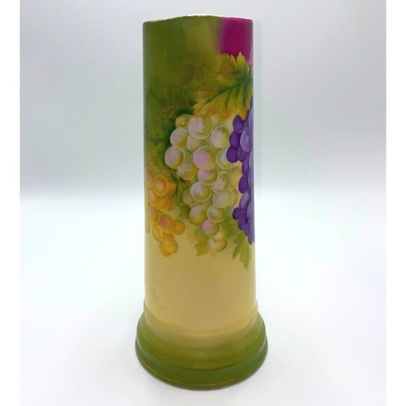 Tirschenreuth Bavaria Hand Painted Grapes Motif Porcelain Pitcher - Picture 3 of 9